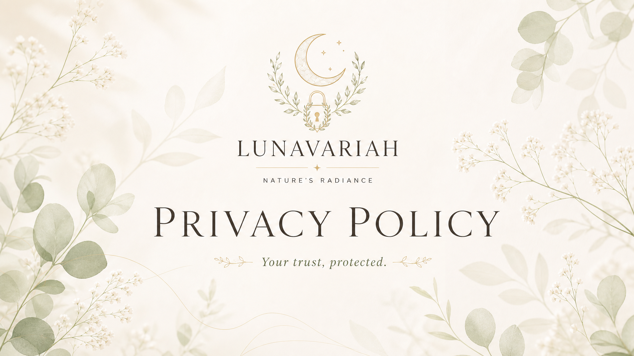 Lunavariah — Privacy Policy. Your trust, protected.