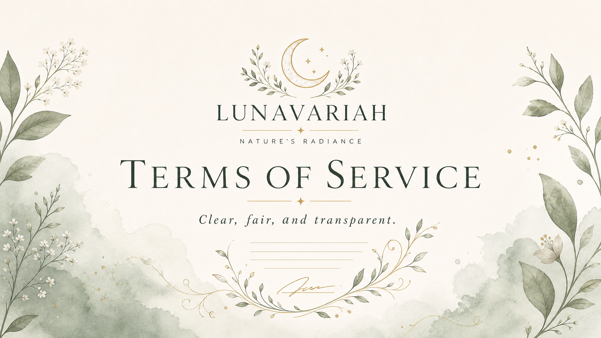 Lunavariah — Terms of Service